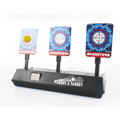 Electric shooting target for gel gun rifles