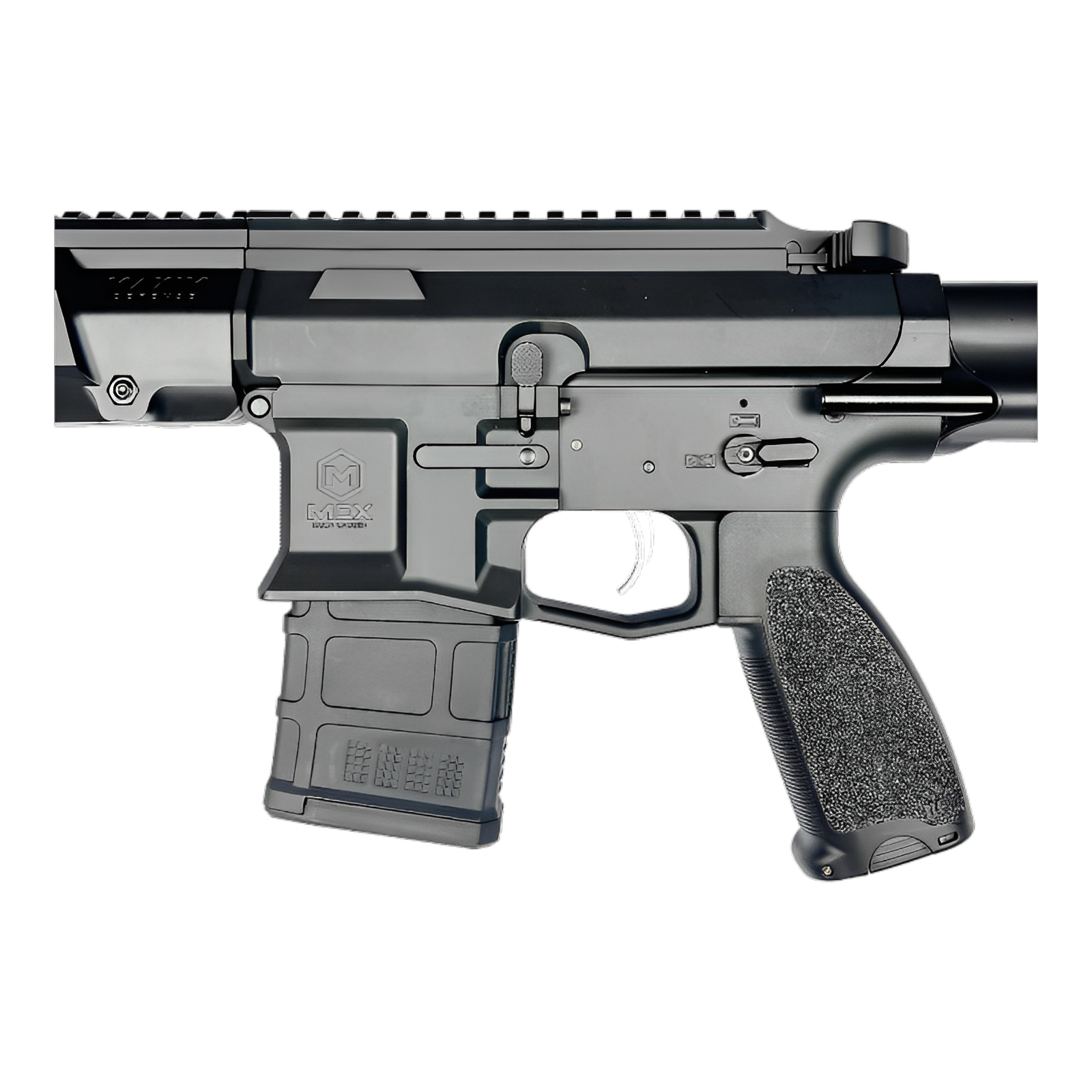 Compact Jingji PDX gel blaster with durable nylon build, metal trigger, and tactical hand stop.