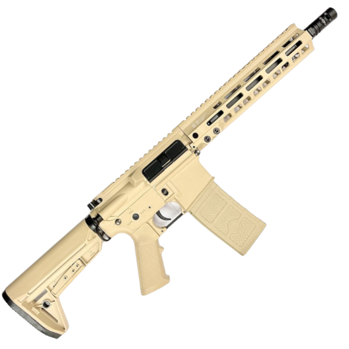 MK8 AR15 gel blaster in sand finish with nylon body and durable metal gearbox