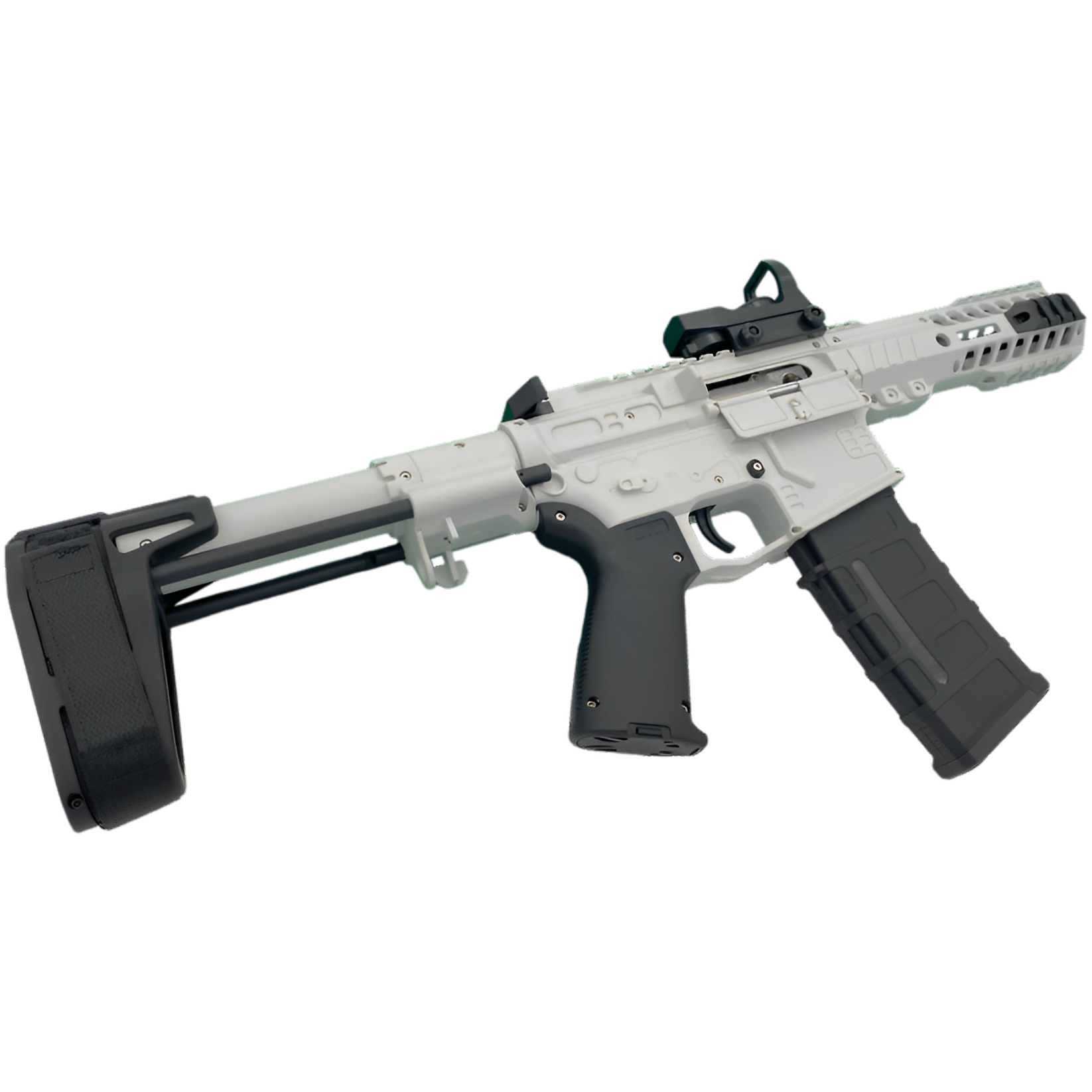 SLR 1.0 Gel Blaster in White for ultimate efficiency and accuracy in battle